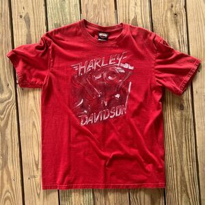 Vintage Y2K Harley-Davidson Maroon T Shirt - Atlantic City NJ - Women's Sz Large